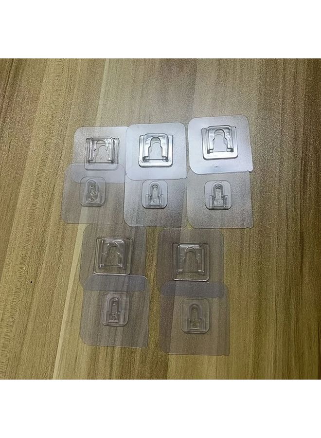 5 Pairs 10pc Strong Adhesive Hook Loop Fasteners No Trace Holeless Wall Mount Organizer - Image 1