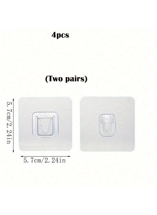 5 Pairs 10pc Strong Adhesive Hook Loop Fasteners No Trace Holeless Wall Mount Organizer - Image 4