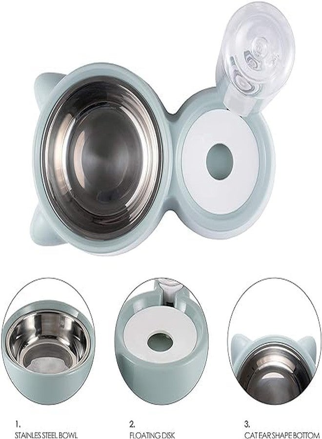CREDLY Double Dog Bowls Automatic Water Dispenser Bottle Water and Food Bowl Set No-Spill Slow Pet Feeder (2 in 1 pet) - Image 2