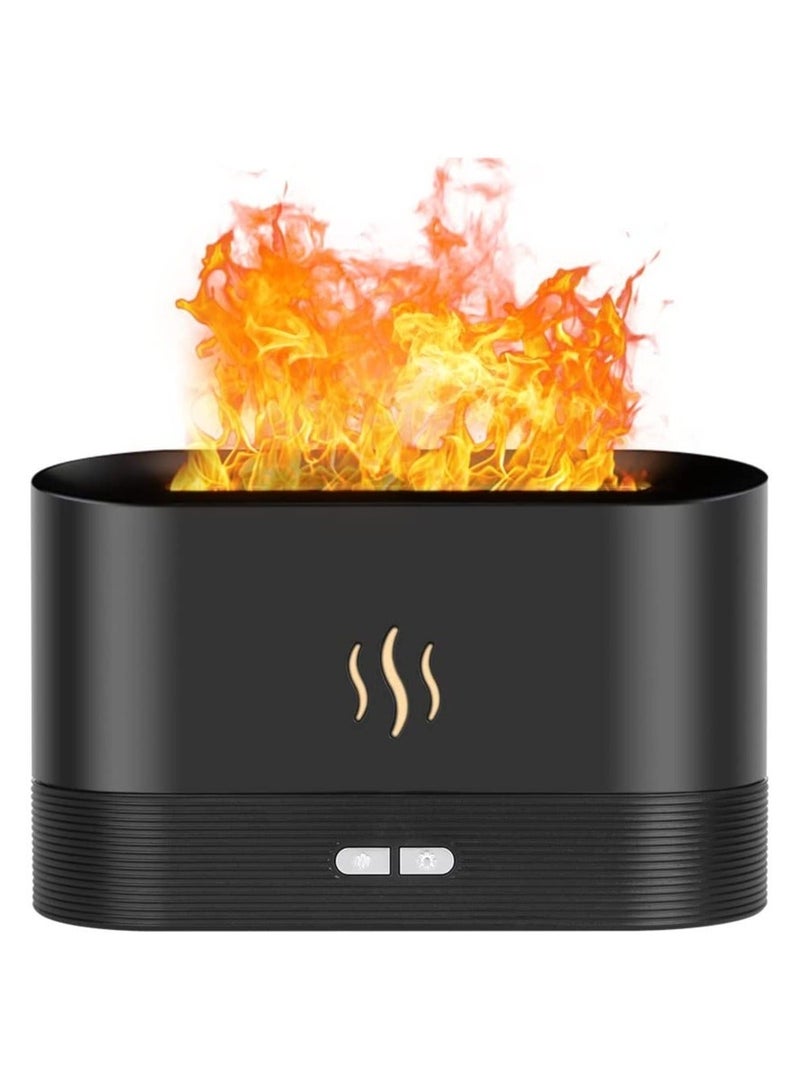 Raxoom Flame Diffuser Humidifier, Ultra-Silent Cool Mist Air Fire Diffuser, 2 Brightness Night Light & Auto-Off, Essential Oil Aromatherapy Flame Humidifier Aroma Diffuser for Home, Office or Yoga - Image 1