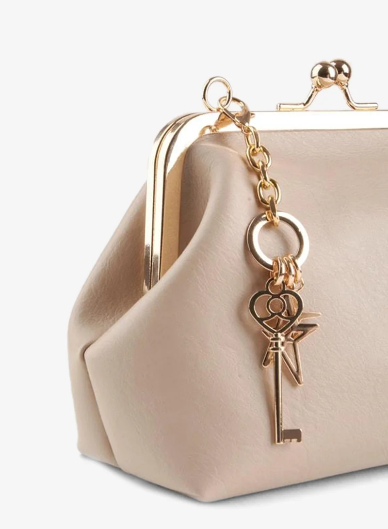 Women's Vizon Key Charm Gift Burs Closure Lined Hand and Shoulder Bag.