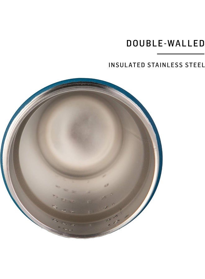 Blender Bottle زجاجة خلط سترادا كوب شاكر معزول من الفولاذ المقاوم للصدأ مع خفاقة سلكية، 24 أونصة، أبيض - Image 4