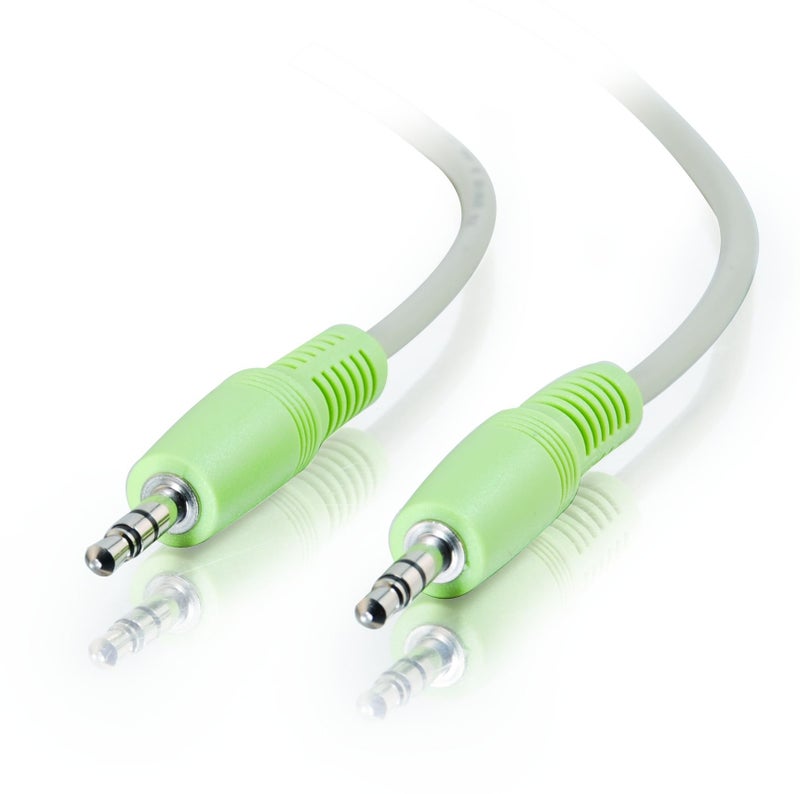 C2G كابل صوت ستيريو 3.5 مم M/M من C2G/Cables to Go 27412، ملون حسب PC99 (12 قدم/3.65 متر) - Image 1