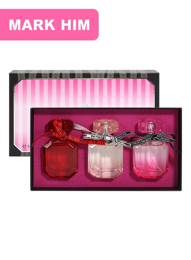 مارك له طقم هدايا عطور نسائي من 3 قطع، عطر Eau de Parfum طويل الثبات بحجم 3 × 30 مل، مجموعة عطور أنثوية للاستخدام اليومي والمناسبات الخاصة - Image 1
