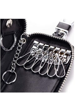 KASTWAVE PU Leather Car Key Case Car Smart Key Chain Coin Holder Smart Key Holder Protection Car key Chain Bag Auto Remote Keyring Wallet Key Wallet Card Wallet Leather Wallet Black  - Image 5