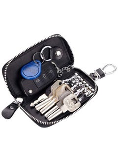 KASTWAVE PU Leather Car Key Case Car Smart Key Chain Coin Holder Smart Key Holder Protection Car key Chain Bag Auto Remote Keyring Wallet Key Wallet Card Wallet Leather Wallet Black  - Image 2