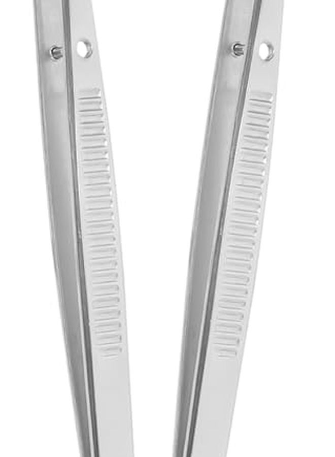 2pcs Black Rubber Tipped Curved Precision Tweezers for Jewelry Coins Stamps Hobbyists - Image 1