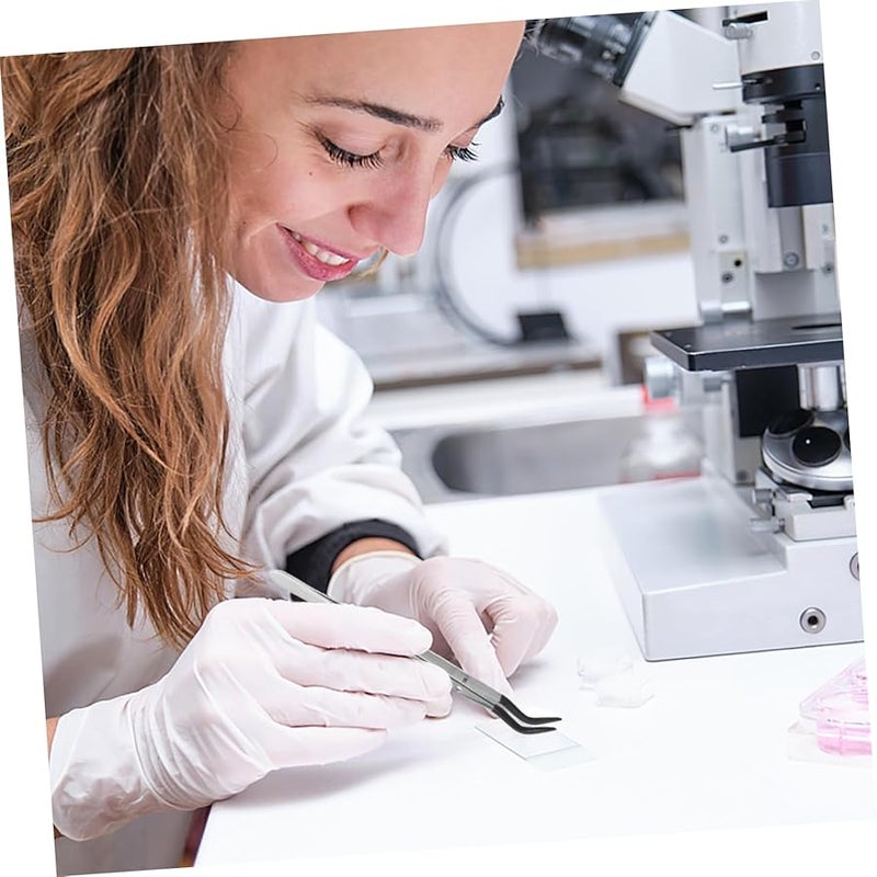 2pcs Black Rubber Tipped Curved Precision Tweezers for Jewelry Coins Stamps Hobbyists - Image 5