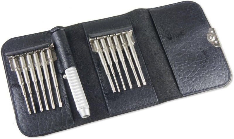 Syba SY-ACC65066 12-in-1 Mini Screwdriver Set for Small Gadget Repairs - Retail Packaging - Black - Image 1