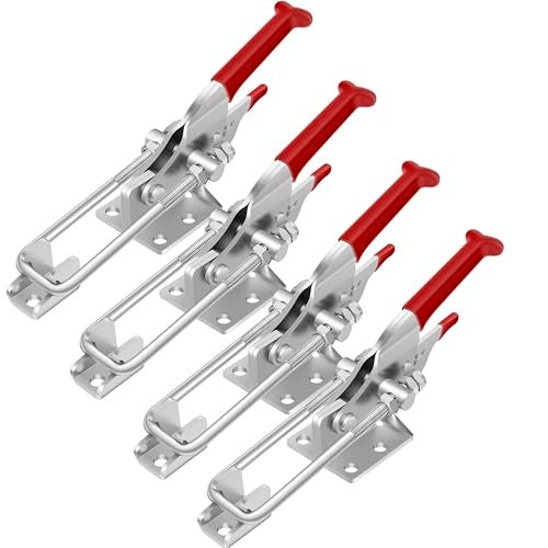 Dpyrrhic 4 Pack Toggle Latch Clamp Heavy Duty Latches 2000Lbs Holding Capacity Adjustable Latch Lock Smoker Clamps Latch for Industrial EquiIpmentTire CarrierBoxcarSmoker Lid - Image 1