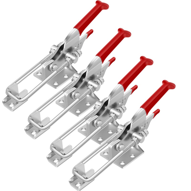 Dpyrrhic 4 Pack Toggle Latch Clamp Heavy Duty Latches 2000Lbs Holding Capacity Adjustable Latch Lock Smoker Clamps Latch for Industrial EquiIpmentTire CarrierBoxcarSmoker Lid - Image 2