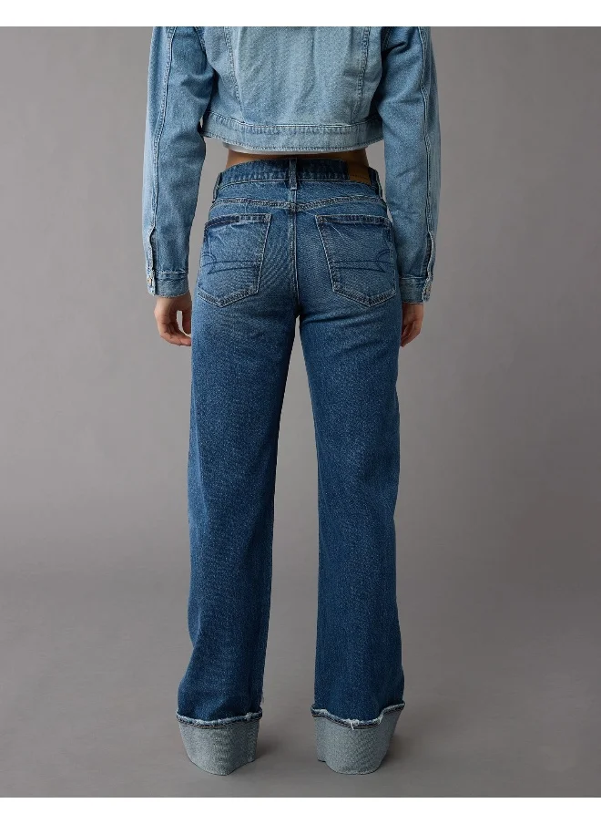 امريكان ايجل High-Waisted Stovepipe Cuffed Jeans