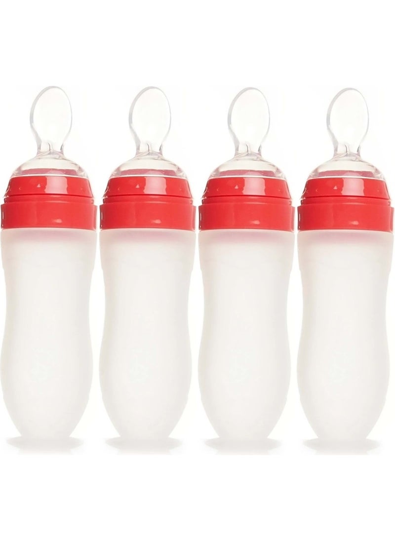 Silicone Baby Bottle with Spoon 120ML +6 Months Transparent (CODE:7509) (Set of 4) - pzsku/Z0508014C7BEAC9868DBAZ/45/_/1727707345/0b7b4291-a8c8-4e8b-b3bf-be7da01692c7