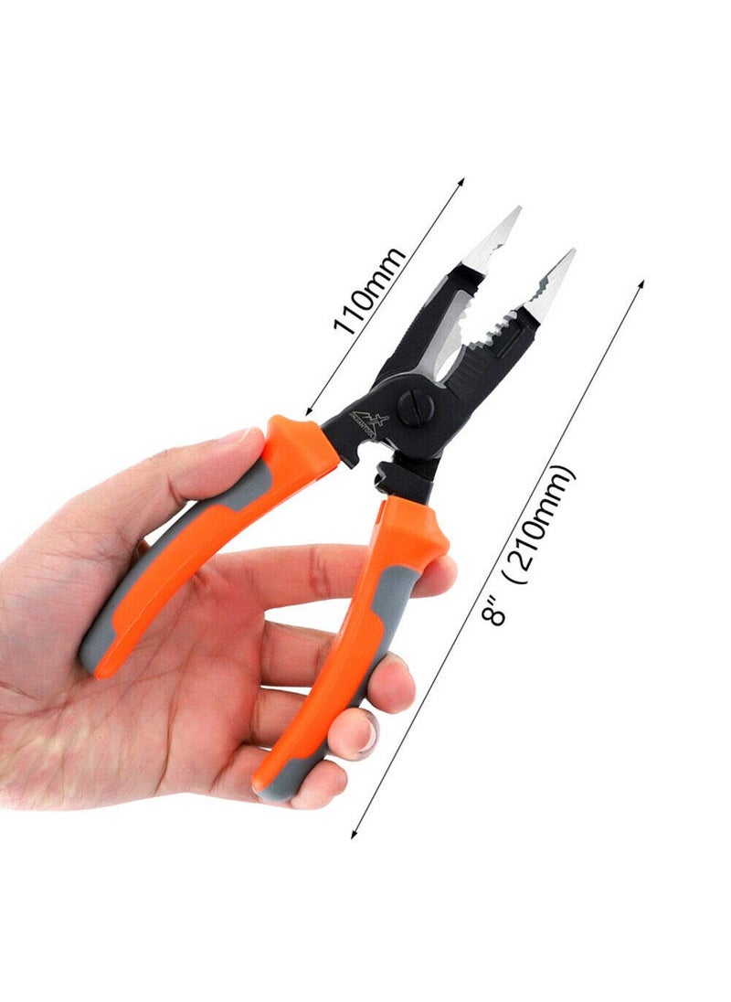Generic uptodateproducts 5 in 1 MultiFunctional Wire Stripper Pliers Cable Crimping Cutter Pliers  - Image 5