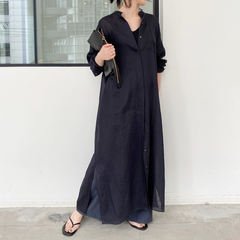 2024 Summer Linen Shirt Dress Womens Loose Fit Yellowish Brown  - Image 4