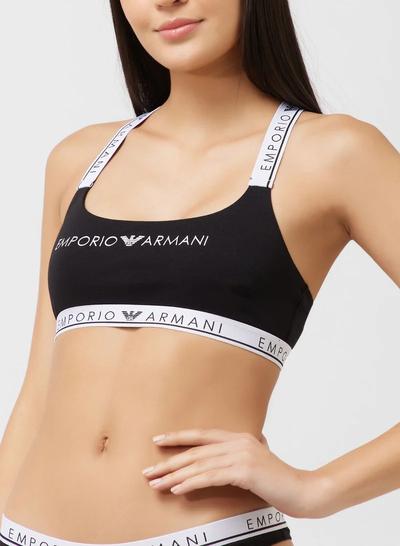 EMPORIO ARMANI Plunge Neck Bra And Brief Set