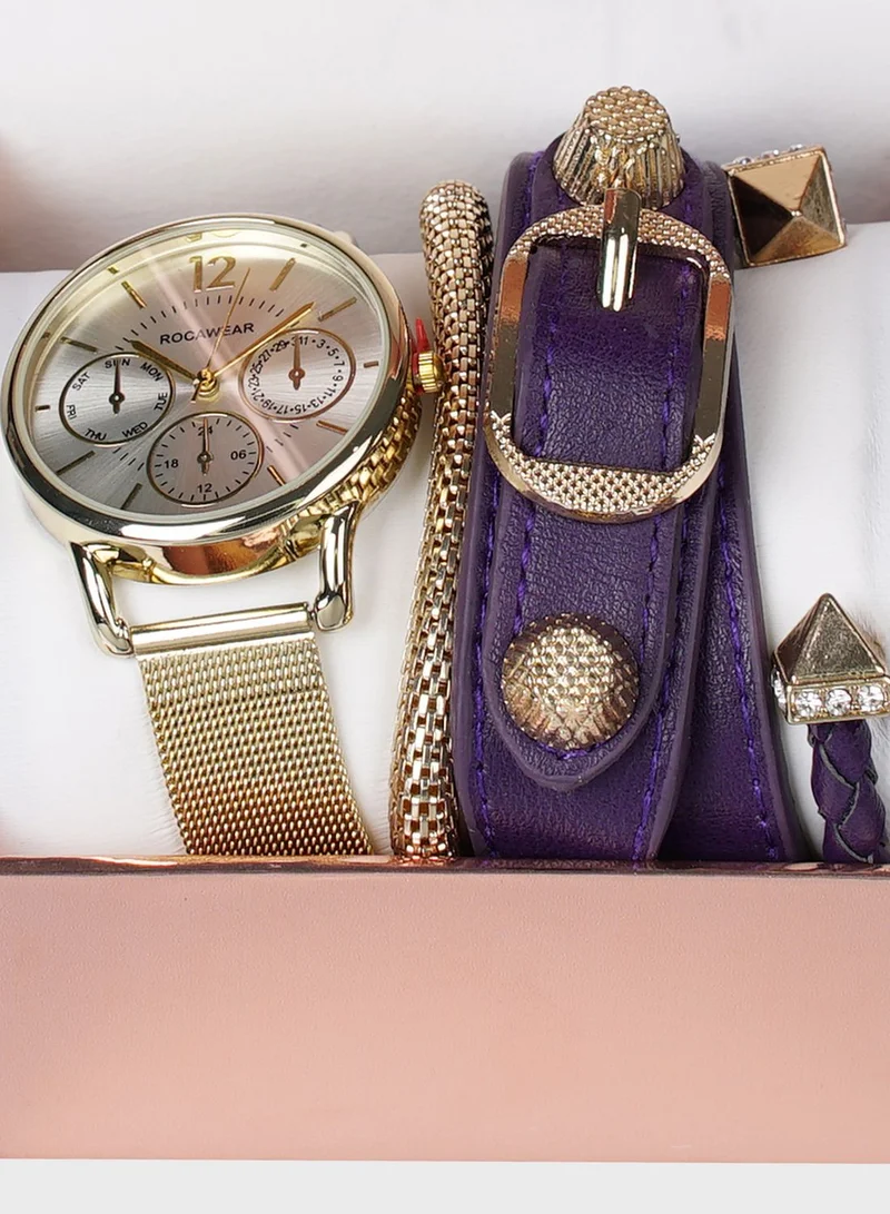Rocawear Rocawear Analog Watch + Braclelts
