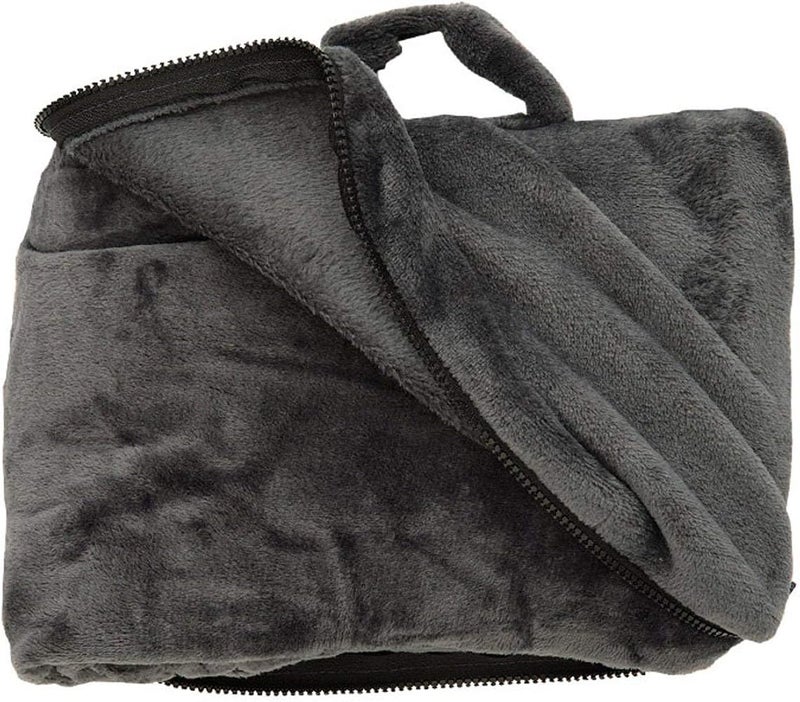 Cabeau Fold ‘n Go Travel and Throw Blanket Plus Compact Case Portable for Home Doubles as Lumbar Pillow Neck Support French Microfiber Comfort Royal Blue, BLFG2085 - Image 4
