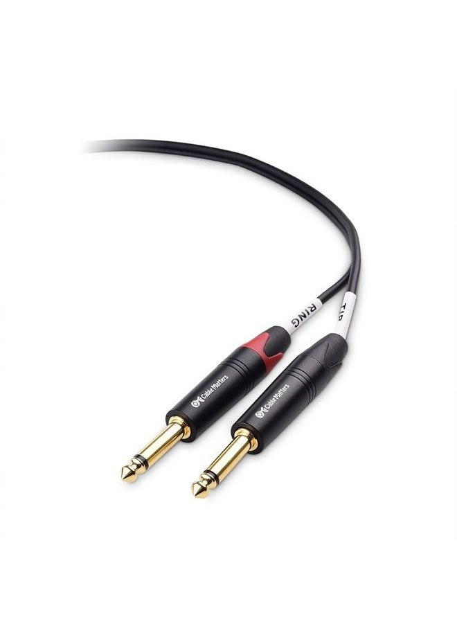 Cable Matters - 3.5mm TRS to Dual 6.35mm TS Breakout Cable 6 ft, 1/8 to Dual 1/4 Cable - Image 1