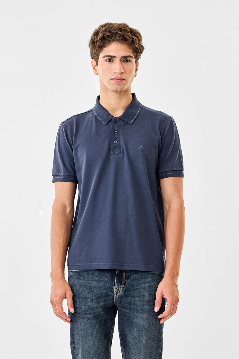 SNITCH Regular Fit Polo Stretch T-Shirt - Image 4