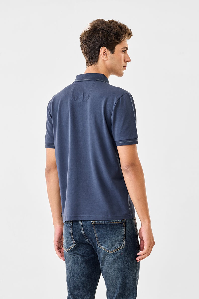 SNITCH Regular Fit Polo Stretch T-Shirt - Image 5