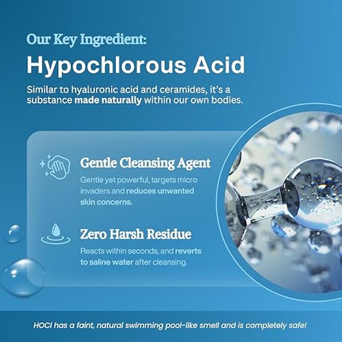 Honeydew Labs رذاذ حمض الهيبوكلوروس - منظف وجه HOCl مختبر من قبل أطباء الجلدية للبشرة الحساسة والمعرضة لحب الشباب والمتهيجة - يهدئ الاحمرار، الإكزيما، الطفح الجلدي والحكة - رذاذ إصلاح البشرة، 6.8 أونصة - مختبرات هوني ديو - Image 4
