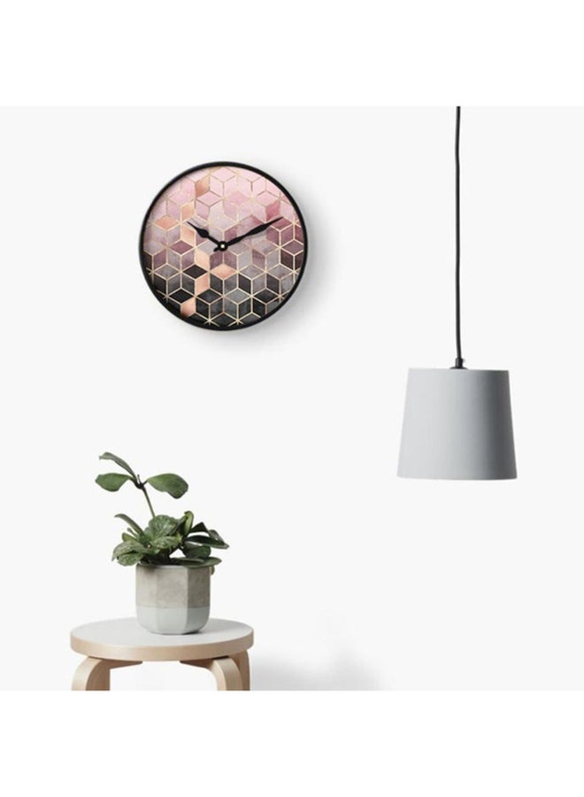 RIZARIES ساعة حائط مكعبات بتدرج وردي - Image 1