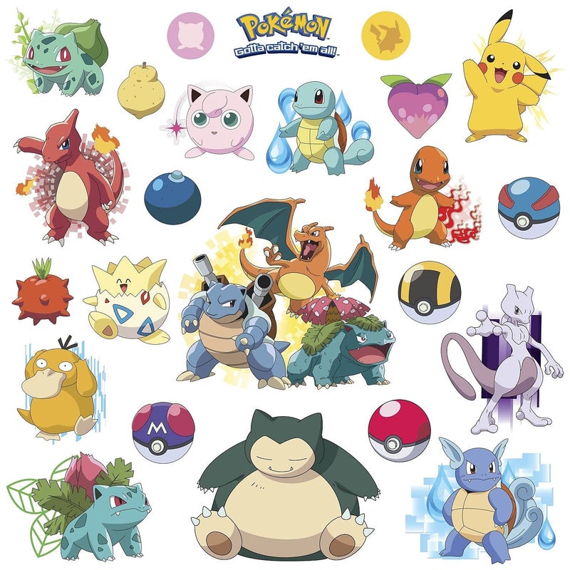 RoomMates RMK2535SCS Pokemon Iconic Peel and Stick Wall Decals - Image 1