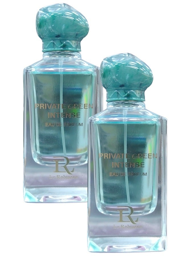 Le Robinson 2 Pieces Private Green Intense Perfume For Women 100ml EDP - Image 1