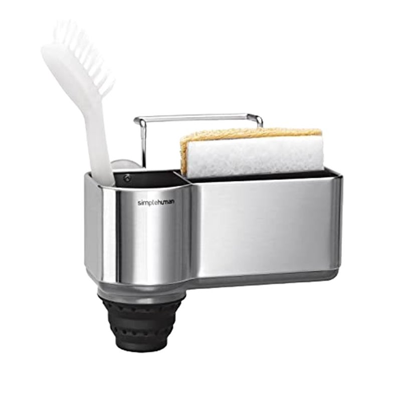 simplehuman Sink Caddy Sponge Holder, Brushed Stainless Steel - Image 1