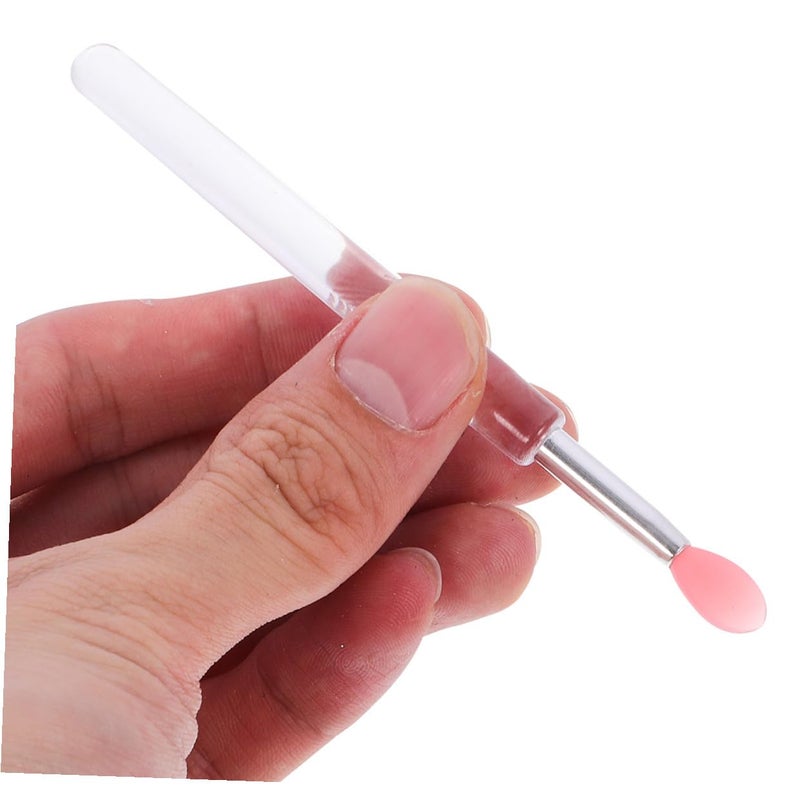 12pcs Silicone Lip Applicator Wands with Caps Portable Small Lipstick Brushes for Lip Balm and Pigment Makeup Tools - Image 4