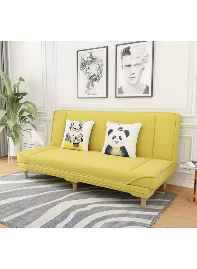 أريكة سرير قابلة للتحويل باللون الأصفر 180 سم - Image 1