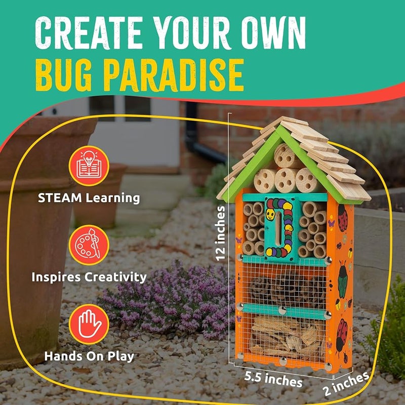SparkJump Premium Bug Hotel Kit for Kids, Easy Wood Bug House Kits - Image 3
