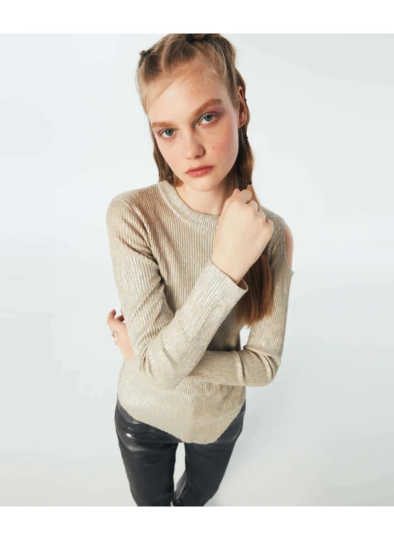 Twist Shiny textured cutout sweater TW6220050208023