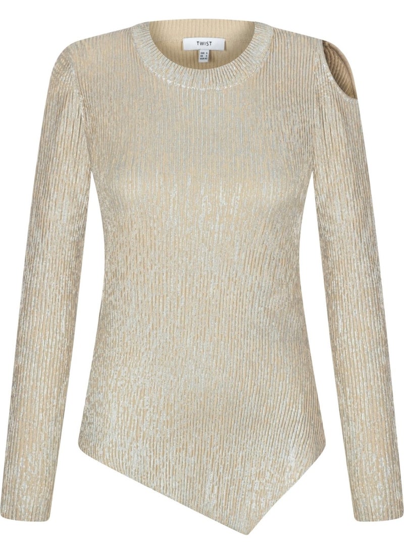 Twist Shiny textured cutout sweater TW6220050208023  - Image 5