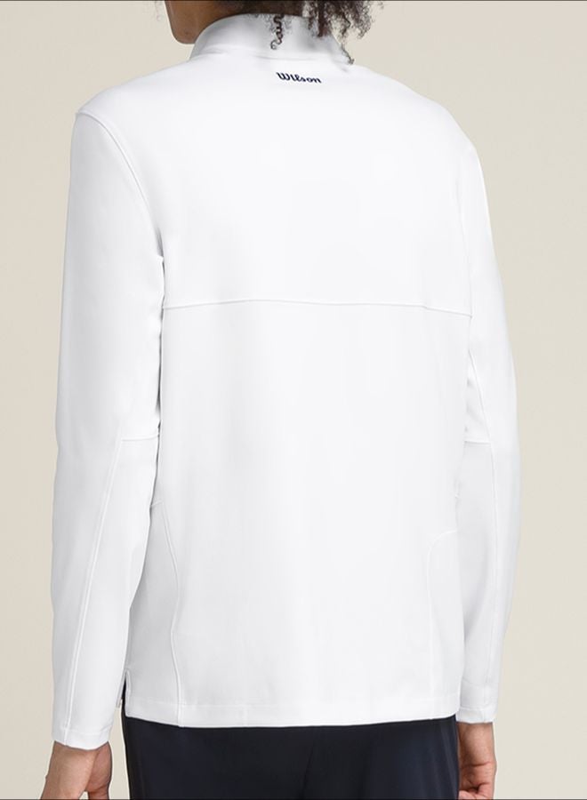 ويلسون سترة أداء بسحاب نصف طول – أبيض - Image 4