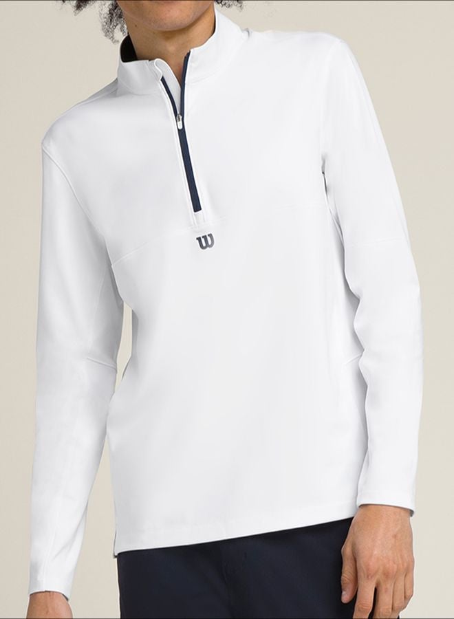 ويلسون سترة أداء بسحاب نصف طول – أبيض - Image 2