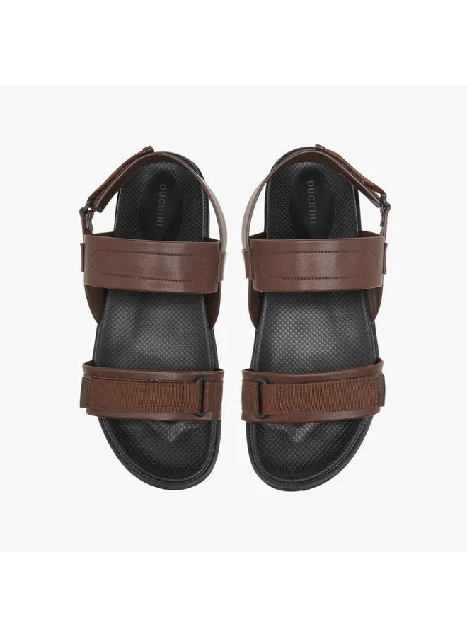 دوتشيني صنادل رجالية مريحة بتفاصيل أشرطة وإغلاق فيلكرو