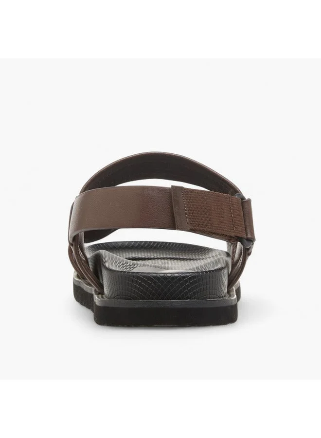 دوتشيني صنادل رجالية مريحة بتفاصيل أشرطة وإغلاق فيلكرو