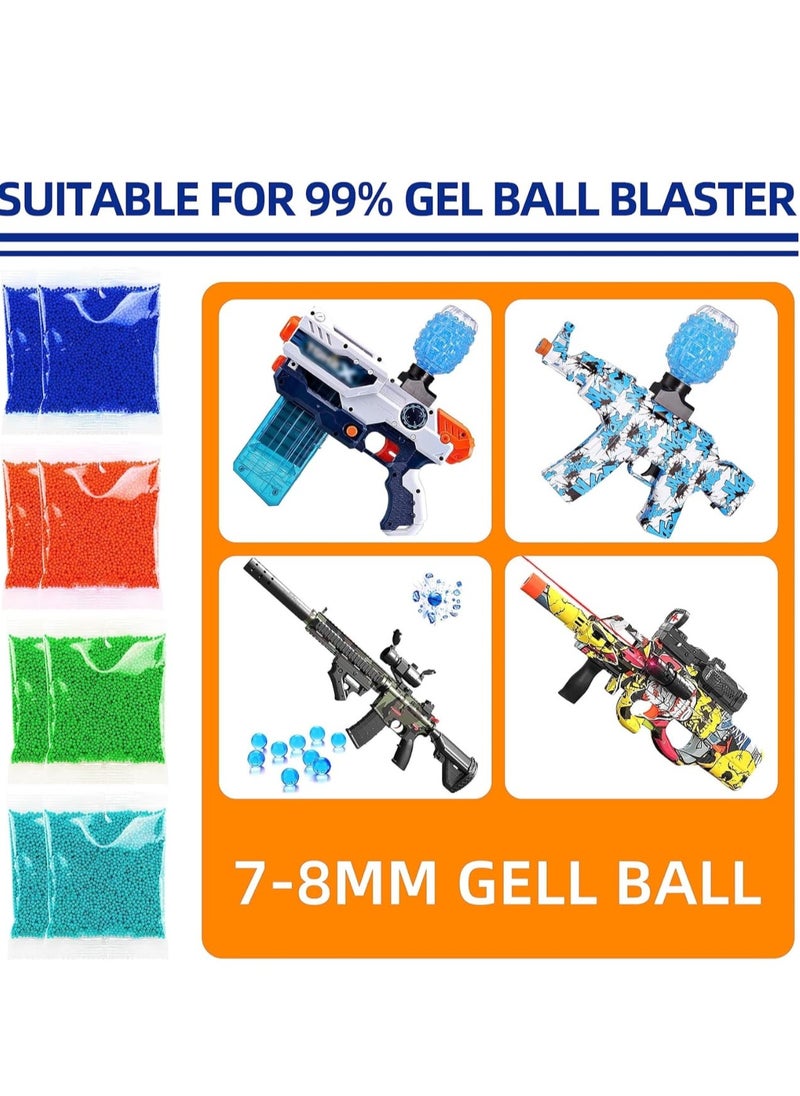 Generic - Water Balls Beads Refill Ammo (7-8 mm,1 Pack,12000 Pieces Per Pack),Gel Splater Ball Blaster Bullets Made of Non-Toxic Eco Friendly Water Ball Compatible with Splatter Gall Gun Blue - Image 1