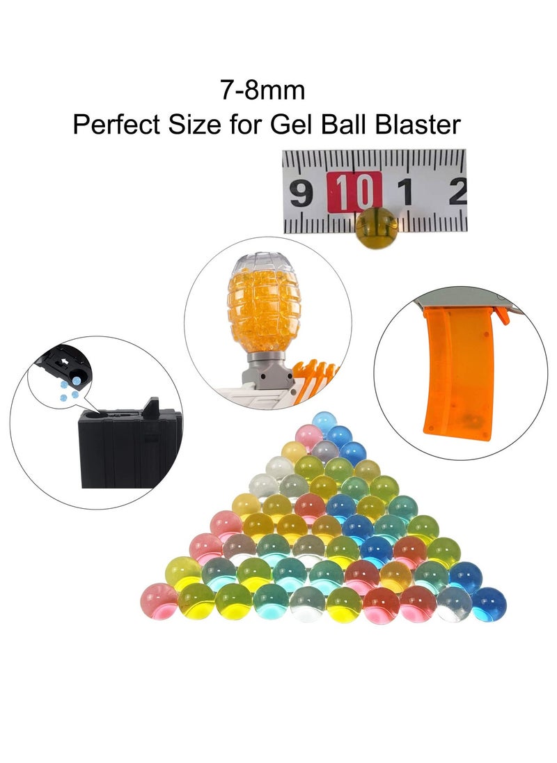 Generic - Water Balls Beads Refill Ammo (7-8 mm,1 Pack,12000 Pieces Per Pack),Gel Splater Ball Blaster Bullets Made of Non-Toxic Eco Friendly Water Ball Compatible with Splatter Gall Gun Blue - Image 1