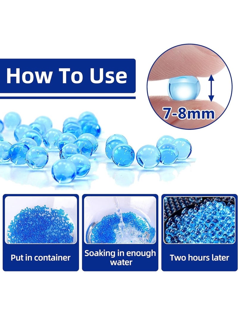 Generic - Water Balls Beads Refill Ammo (7-8 mm,1 Pack,12000 Pieces Per Pack),Gel Splater Ball Blaster Bullets Made of Non-Toxic Eco Friendly Water Ball Compatible with Splatter Gall Gun Blue - Image 1