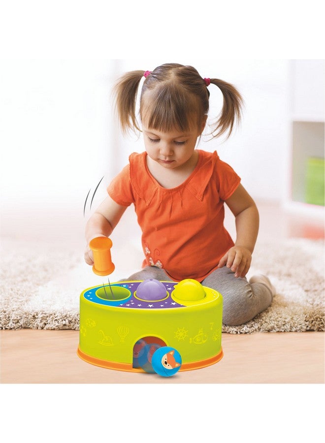 Toymate 3 Strikes - A Hammer Ball Toy for Kids Hammer Ball Knock Pounding Bench with Box Case Fine Motor and Dexterity Skills Early Educational Toy Set for Kids 3+ Years - Image 3