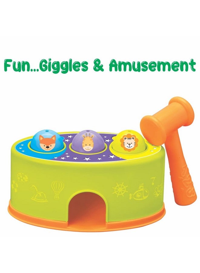 Toymate 3 Strikes - A Hammer Ball Toy for Kids Hammer Ball Knock Pounding Bench with Box Case Fine Motor and Dexterity Skills Early Educational Toy Set for Kids 3+ Years - Image 2