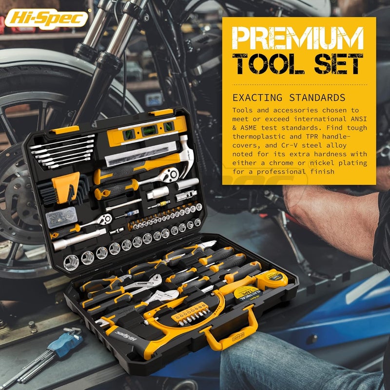 Hi-Spec 122 Piece Auto Mechanics Tool Kit Set for Car and Bike Repair - Image 3