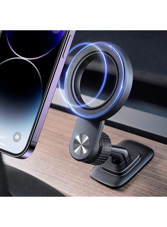 Excefore For Magsafe Car Mount Magnetic Phone Holder For Car Dash Mount Phone Holder Fit Curved Surface Flexible Rotation Compatible With Iphone 14 13 12 Pro Max Plus Mini, Magsafe Case - Image 1