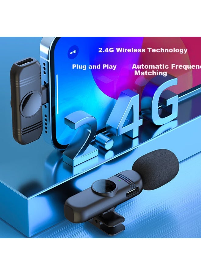 Bkayp Wireless Lavalier Microphone, Computer And Phone Type-c Interface, Small Bee Recording, Douyin Short Video Shooting, Sound Transmission Device, Sound Card, Outdoor One-to - Image 2