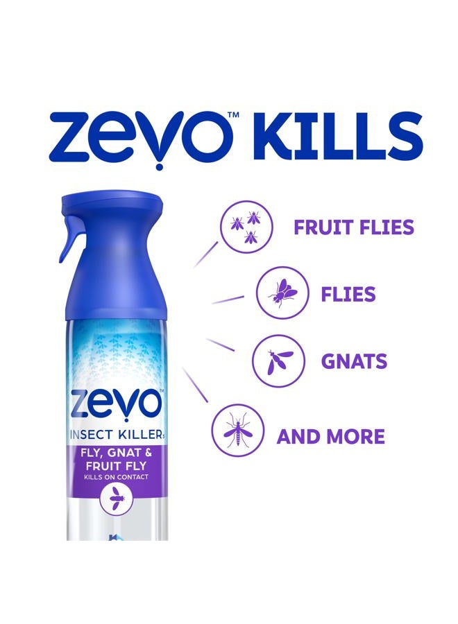 Zevo Flying Insect Killer Spray - Bug Spray for Home Use - Versatile Gnat, Mosquito, Fruit Fly Killer & More - with Rosemary & Cornmint Oil - for Indoor & Outdoor Use (3 Bottles) - Image 3