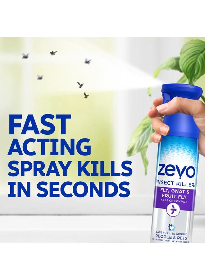 Zevo Flying Insect Killer Spray - Bug Spray for Home Use - Versatile Gnat, Mosquito, Fruit Fly Killer & More - with Rosemary & Cornmint Oil - for Indoor & Outdoor Use (3 Bottles) - Image 4