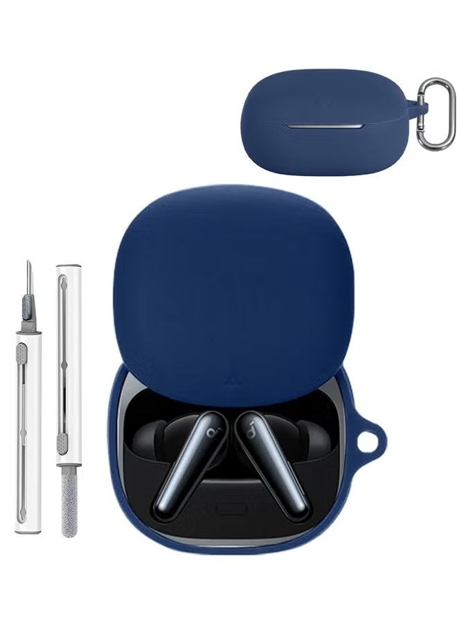 for Liberty 5 Case Cover with Cleaner Kit, Soft Silicone Protective Case for Anker Soundcore Liberty 5 with Keychain - Image 1